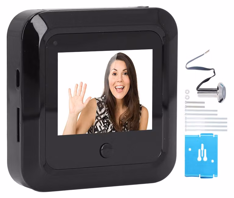 Spioncino digitale, 0,3 MP, telecamera per oblò con angolo di visione di 120 gradi realizzata in lega di zinco e monitor HD da 2,4 pollici per uso domestico