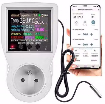 EUROKOMP E6258 WiFi Tuya termostato a spina con sensore
