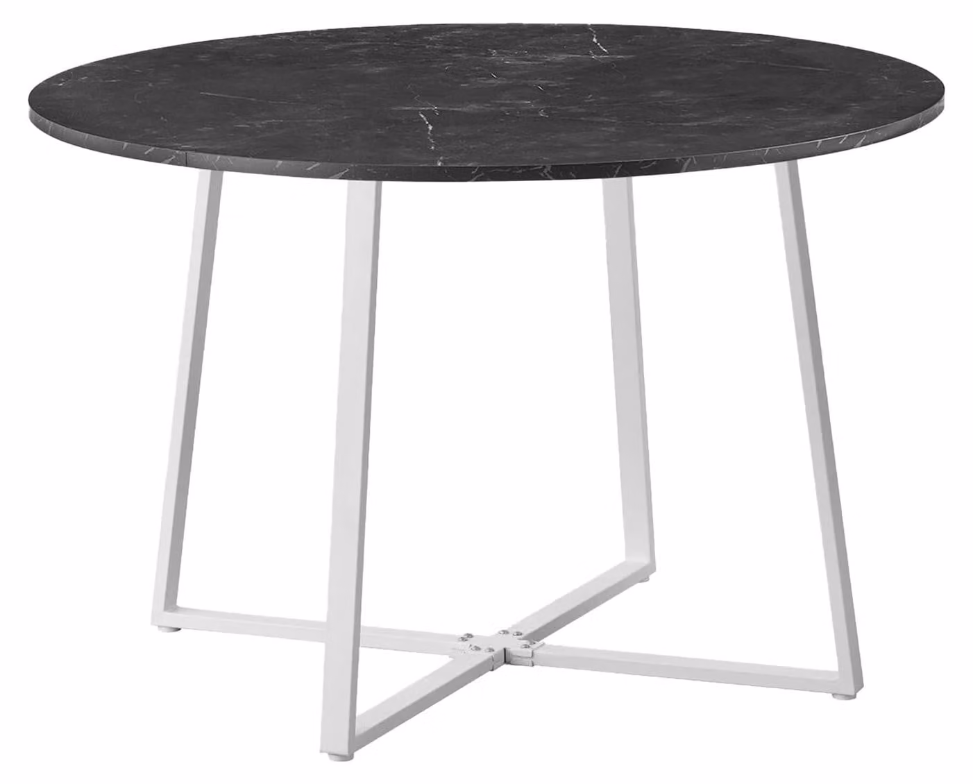Tavolo da pranzo rotondo - Ø 110 cm - Effetto legno - Design moderno - Per 4 persone