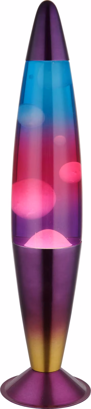 Lampada LED a lava, colorata, effetto glitter, H 40 cm