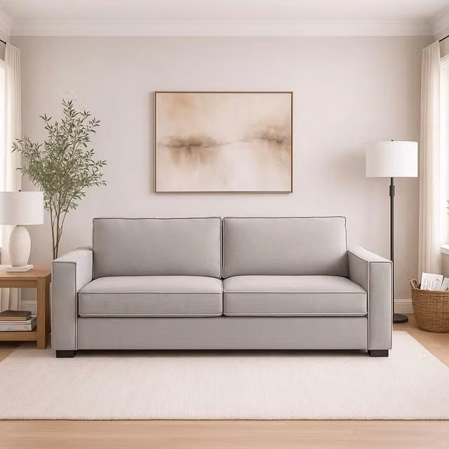 Divano a 2 posti Arki TALAMO ITALIA in tessuto grigio con coperture rimovibili L: 180 cm, P: 45 cm, H: 95 cm – 1