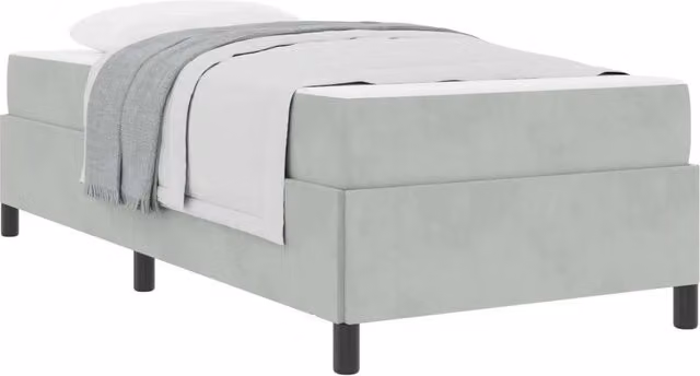 Letto singolo | Letto per adulti | Struttura del letto Grigio chiaro 90 x 200 cm Tessuto