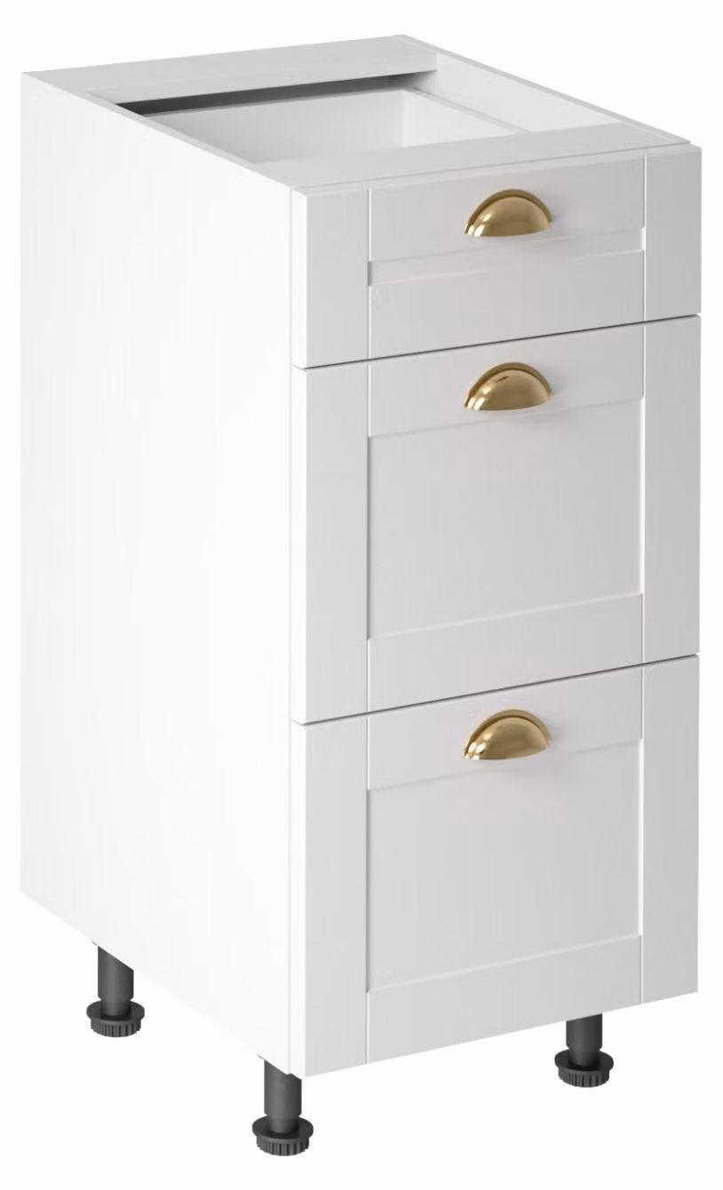 Mobile da cucina con cassetti LUMEA - larghezza 40 cm, bianco