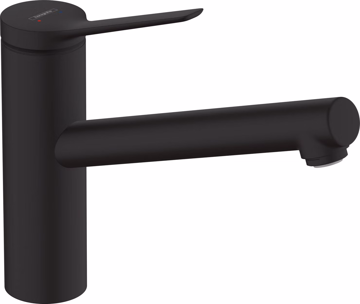 Miscelatore da cucina Zesis M33, con bocchetta di 150 mm, 3 modalità, finitura nera opaca
