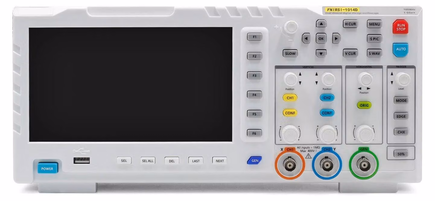 Oscilloscopio - Generatore di segnali - Strumento di misura - Strumento di test elettronico - FNIRSI-1014D, modello standard