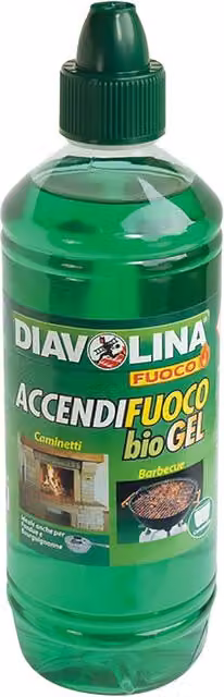 Confezione da 12 pezzi di Accendifuoco Gel Ecologico Diavolina, 750 ml per flacone