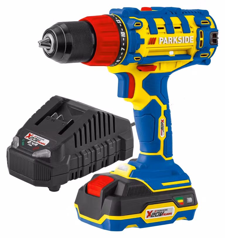 Trapano avvitatore a batteria PARKSIDE® 20V edizione speciale anniversario «PABS 20-Li G8», con batteria e caricabatterie