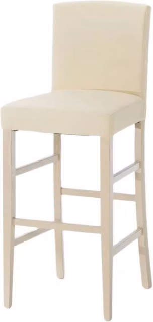 Set di 2 sgabelli imbottiti in ecopelle beige con gambe in faggio laccato beige Mobili 2G L/P: 45 x 45 cm, H: 75-108 cm – 3