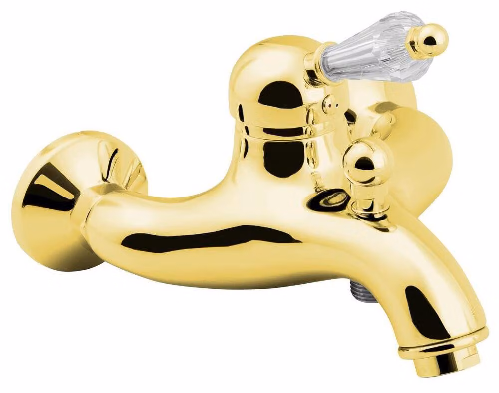 Sapho KIRKÉ CRYSTAL rubinetteria per vasca, maniglie in cristallo, oro