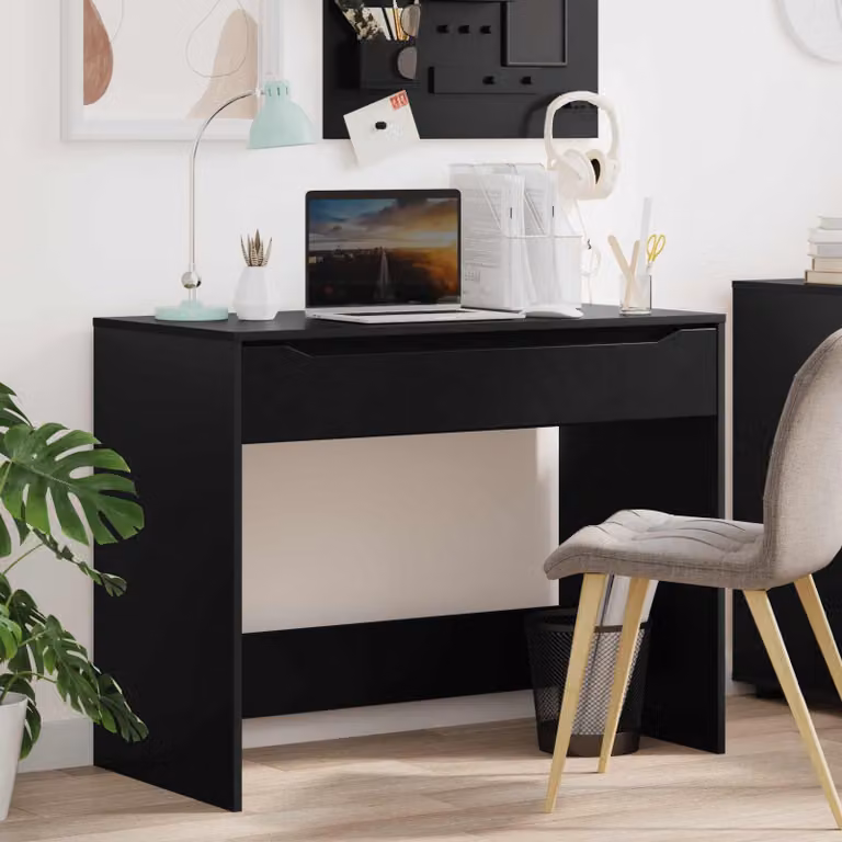 Maison Exclusive - Scrivania nera 100 x 50 x 78 cm Materiale ligneo