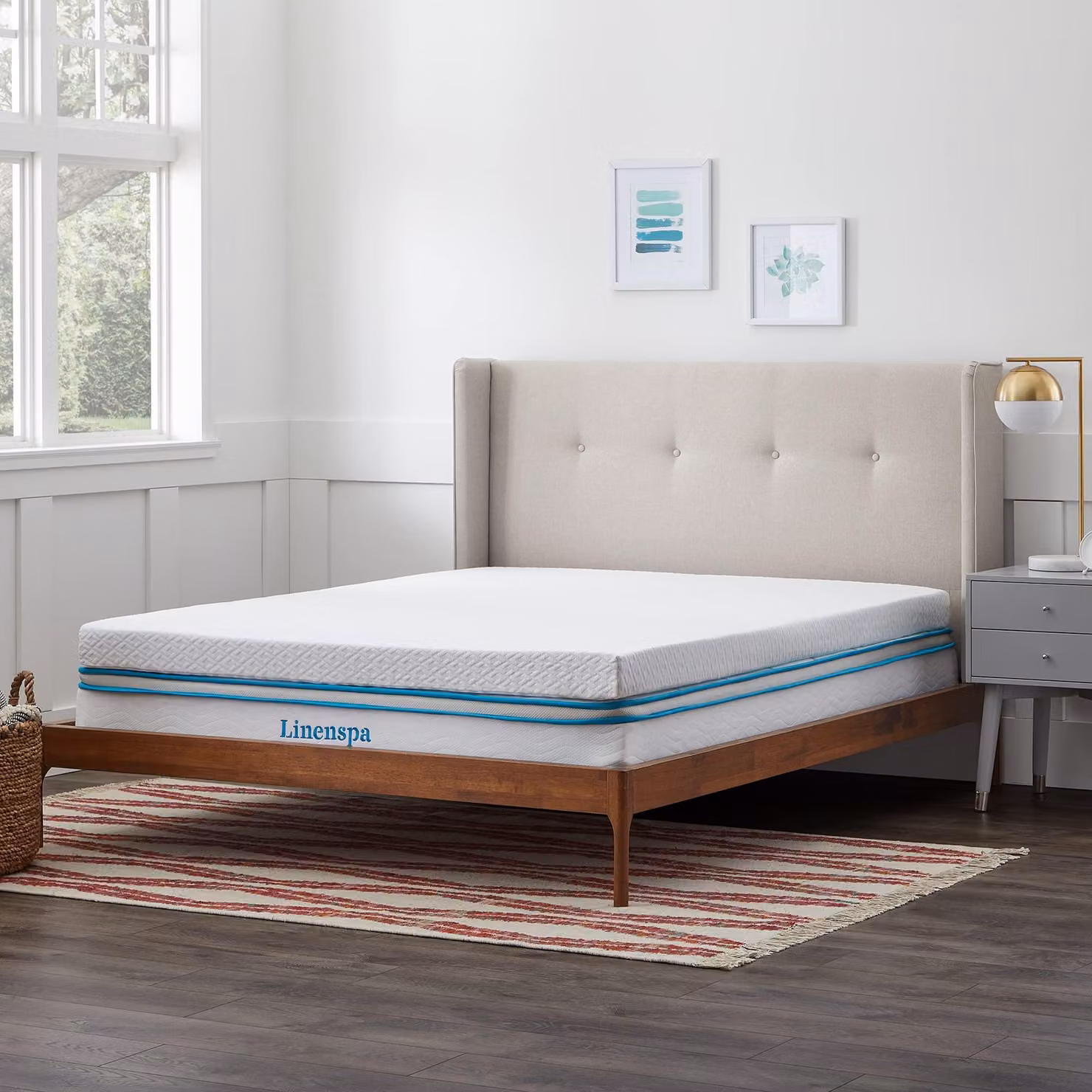 Topper per materasso, 80x190 cm, 10 cm di schiuma viscoelastica con gel, lavabile, colore bianco