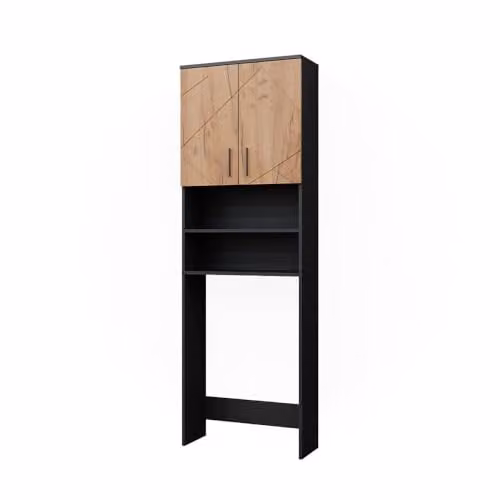 Vicco Mobiletto per lavatrice Irma Rovere dorato/antracite 64x190.5 cm