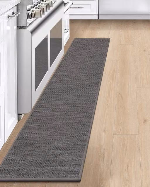Tappeto assorbente antiscivolo LEKEEPGO per cucina e corridoio, lavabile in lavatrice, grigio, L: 43 cm, P: 200 cm