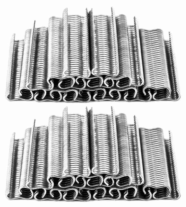 2400 graffette per recinzioni, clip per gabbie per polli, dimensioni 3,4 x 2,4 cm, acciaio