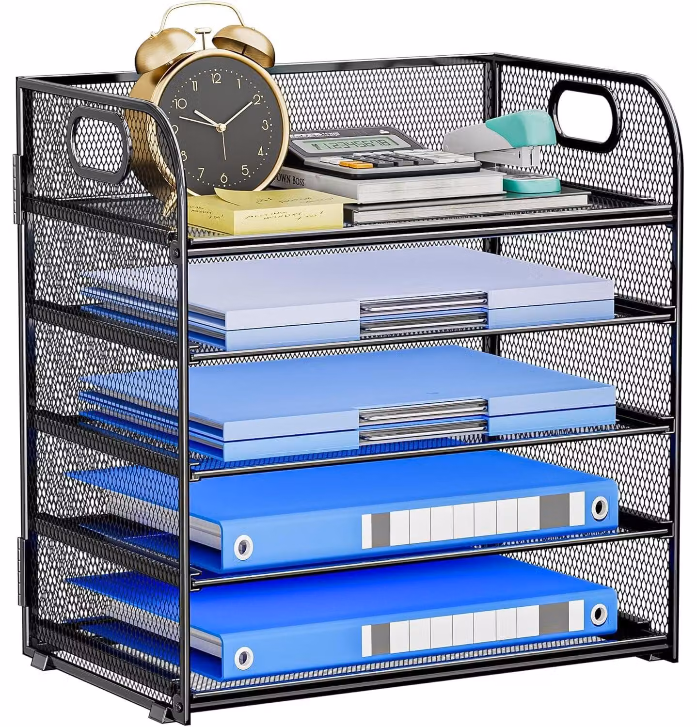 Organizzatore da scrivania in cartone, composto da 5 strati
