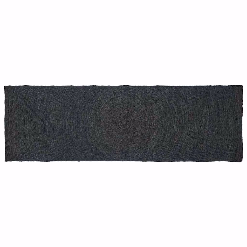 Tappeto in juta vidaXL per area, rettangolare, Grigio Antracite, L 80 cm x P 300 cm