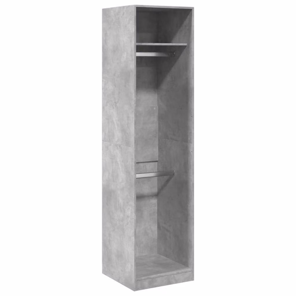Armadio Grigio Cemento 50x50x200 cm in Legno Multistrato
