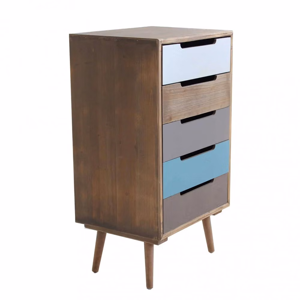 Cassettiera Darwin GIORDANOSHOP in Legno Multicolor L: 45 cm, P: 36,5 cm, H: 81,5 cm – 2