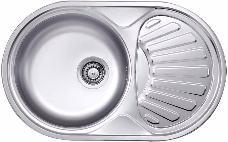 1-bowl steel sink with drainer