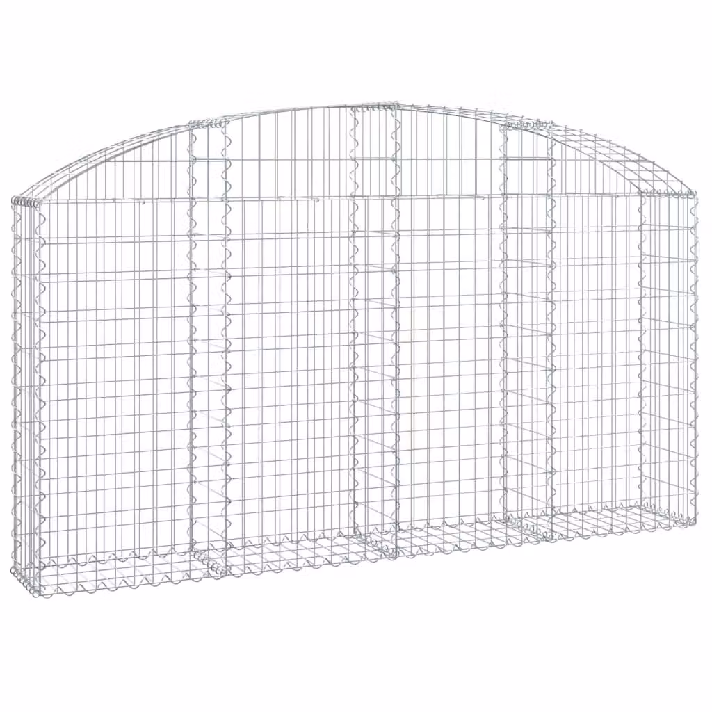Cesto Gabbione ad Arco 200x30x100/120 cm Ferro Zincato