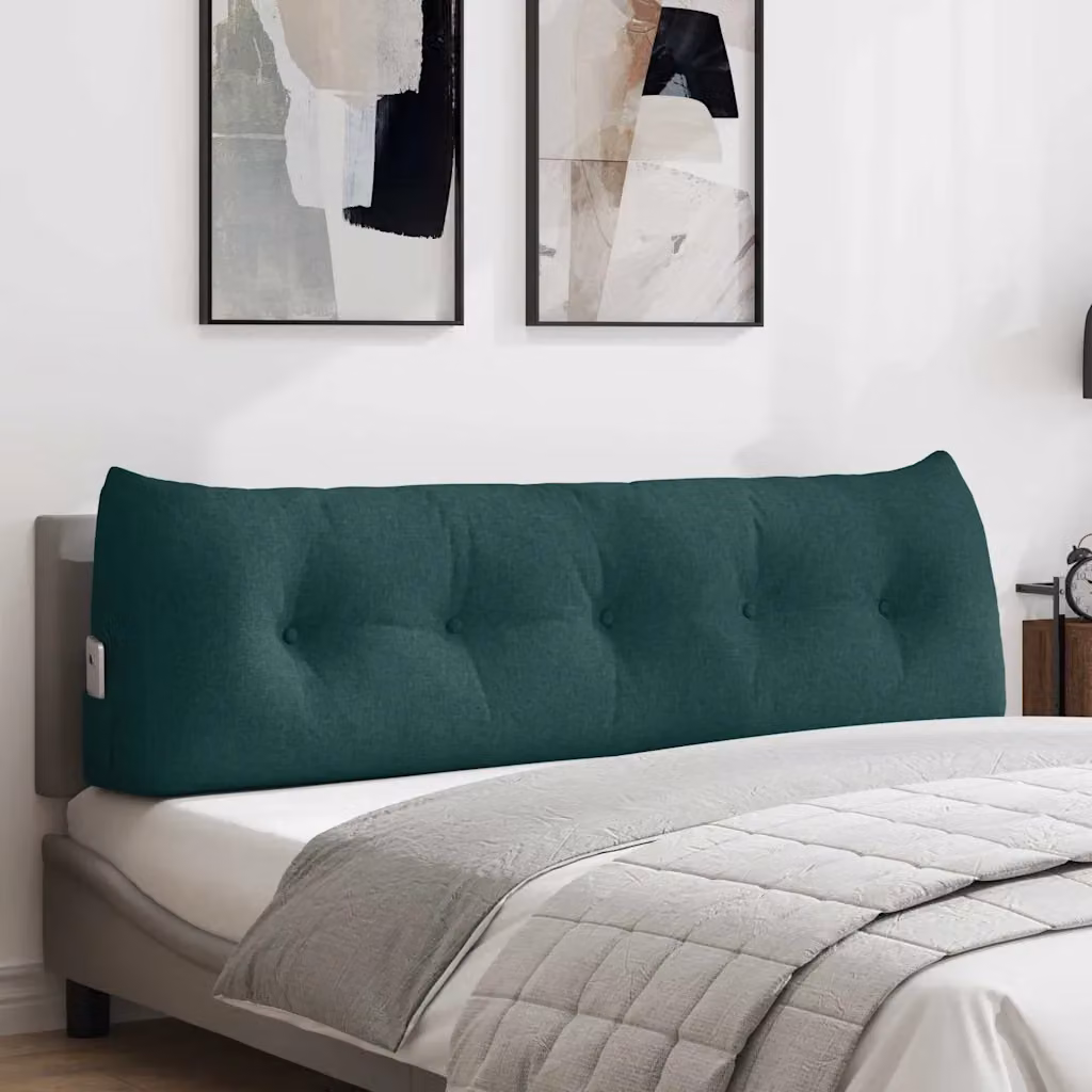 Cuscino per schiena ergonomico vidaXL verde, con rivestimento rimovibile e lavabile in lavatrice, L 160 x P 24 x H 50 cm