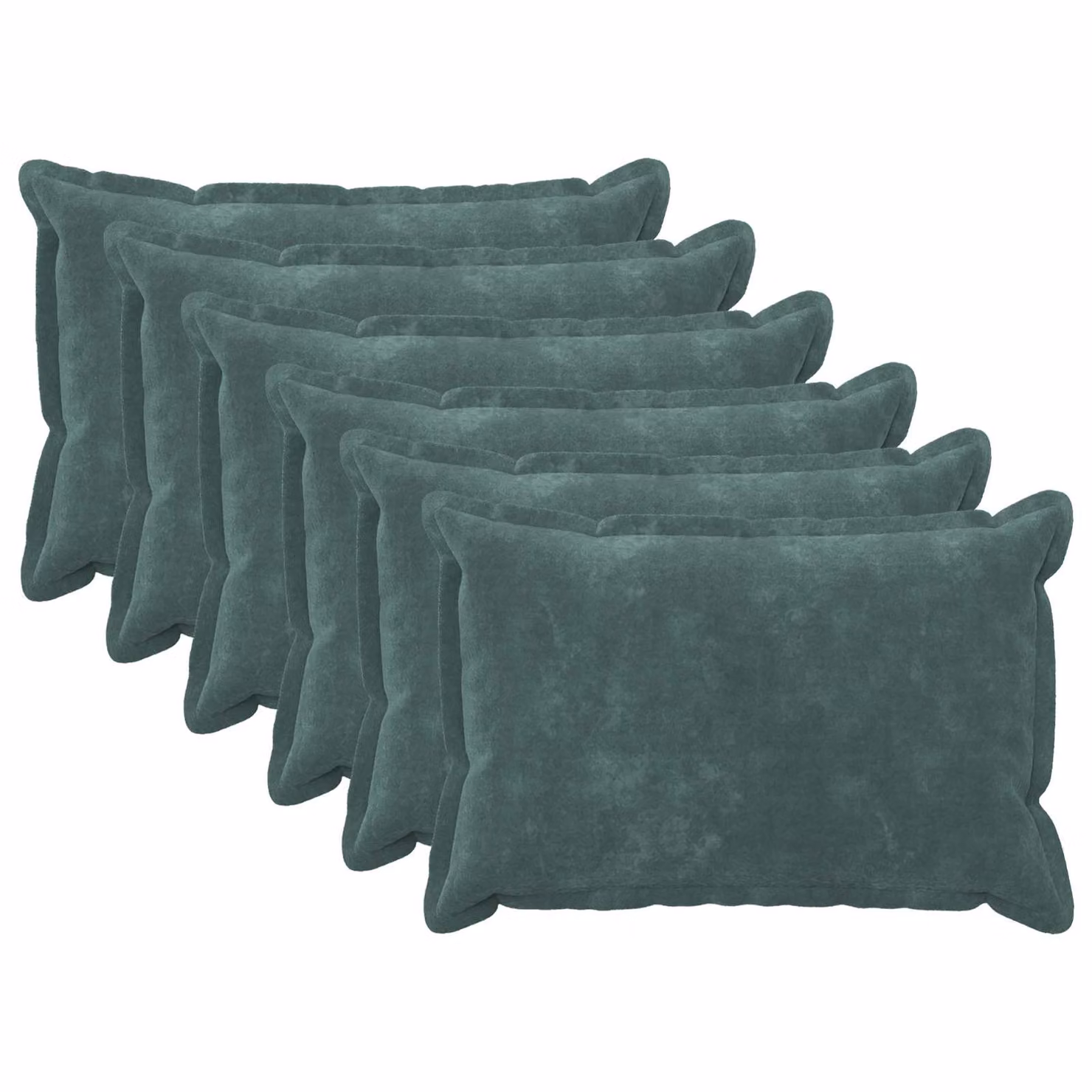 Set di 6 federe vidaXL HOUTEN blu mare in microfibra, 40 x 60 cm