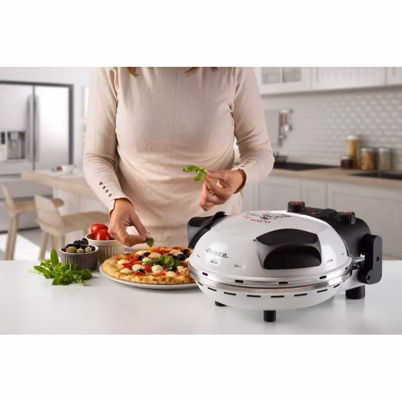 Forno Pizza Ariete con Piastra in Pietra Refrattaria, 1200W, Nero con Timer – 2