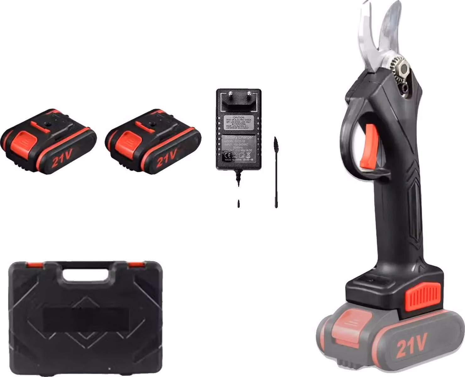 Potatore elettrico, motore brushless, design leggero, con 2 batterie