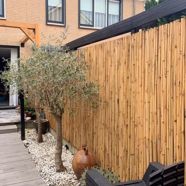 Recinzione avvolgibile in bambù per privacy 150x180 cm – Pannello per recinzione da giardino in stile BALI Nature, per giardino, terrazza e balcone, rivestimento per balcone, recinzione da giardino, resistente alle intemperie e tagliabile a misura