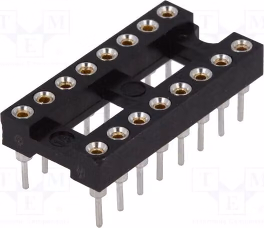 5x Zoccolo: DIP, Through-Hole Technology (THT), 16 pin, placcato in oro, modello DS1001-01-16BT1NSF6S, zoccolo di precisione