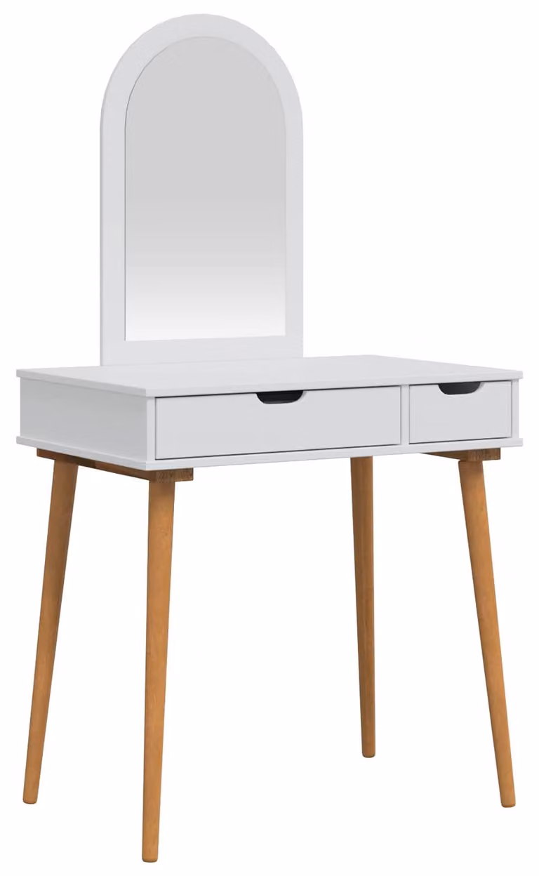 Set da trucco FAUSKE, 2 pezzi, bianco, 76 x 50 x 143 cm
