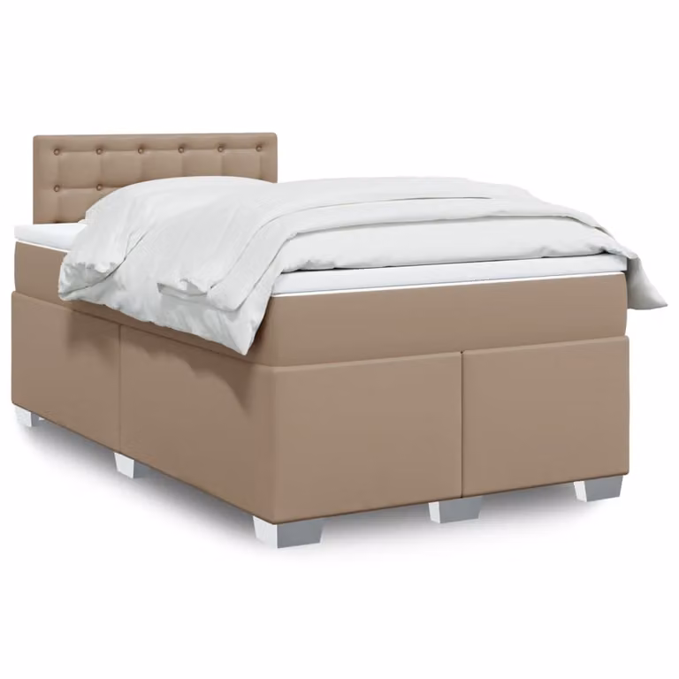 Maison Exclusive - Giroletto a Molle con Materasso Cappuccino 120x200cm Pelle finta