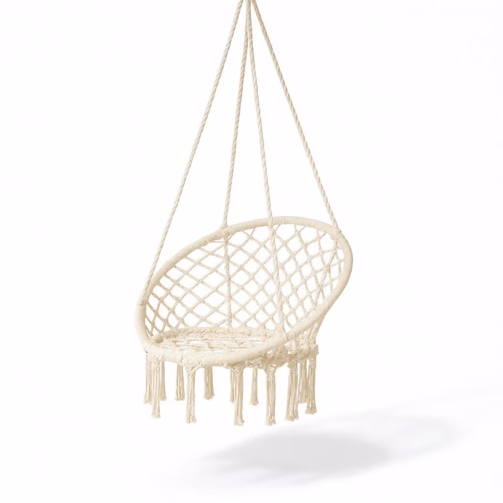 OMNA | Sedia sospesa brasiliana - 120 cm - Design bohémien - Comoda e portatile - Per uso interno ed esterno
