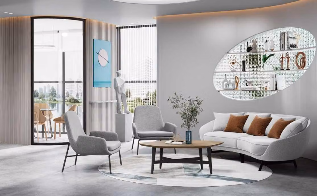 Sofagarnitur 3+1+1 Sitzer Set Design Couchtisch Couchen Relax Moderne