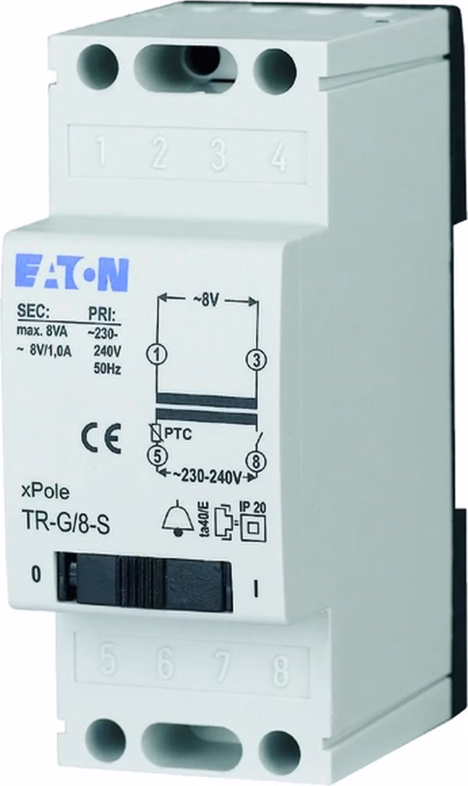 Trasformatore Eaton Klingel, 230 V, 4-8-12 V, 1-1-0,67 A, 1 pz.