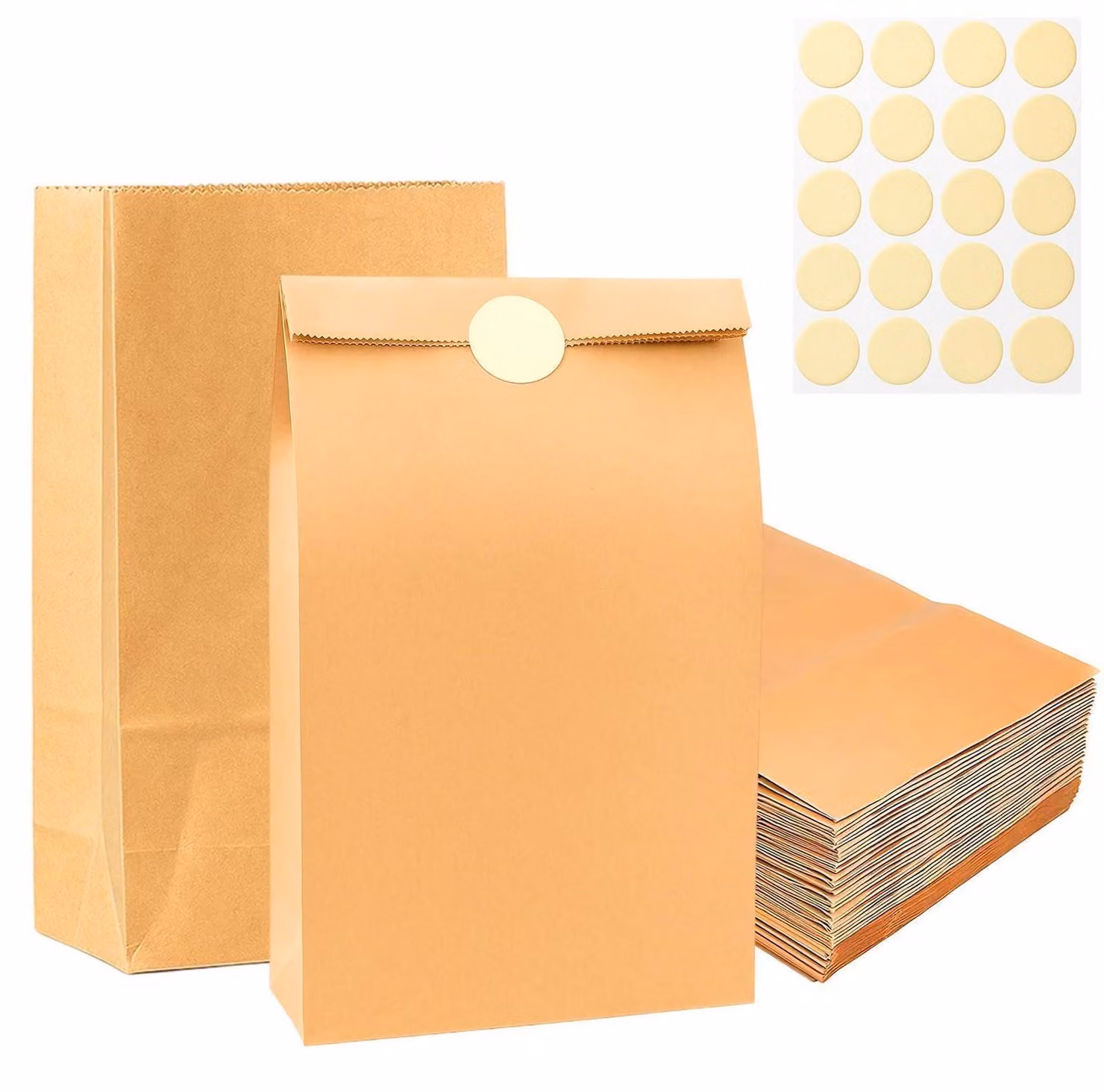 Sacchetti di carta kraft marroni, confezione da 30 pezzi, dimensioni 28 x 15 x 9 cm, ideali per regali e per conservare oggetti