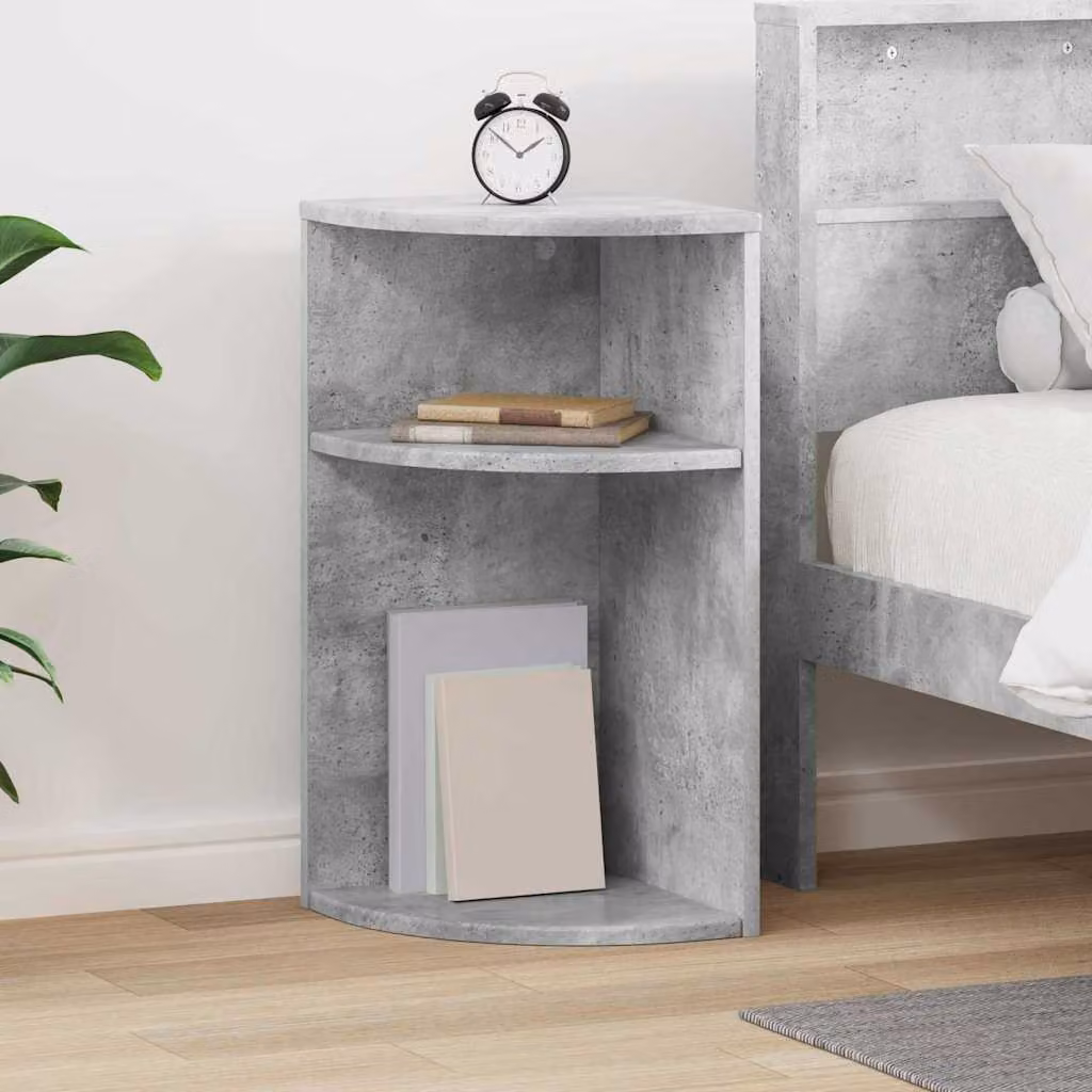 Tavolino moderno vidaXL in legno ingegnerizzato MDF grigio L/P/H: 29,5 x 29,5 x 60 cm