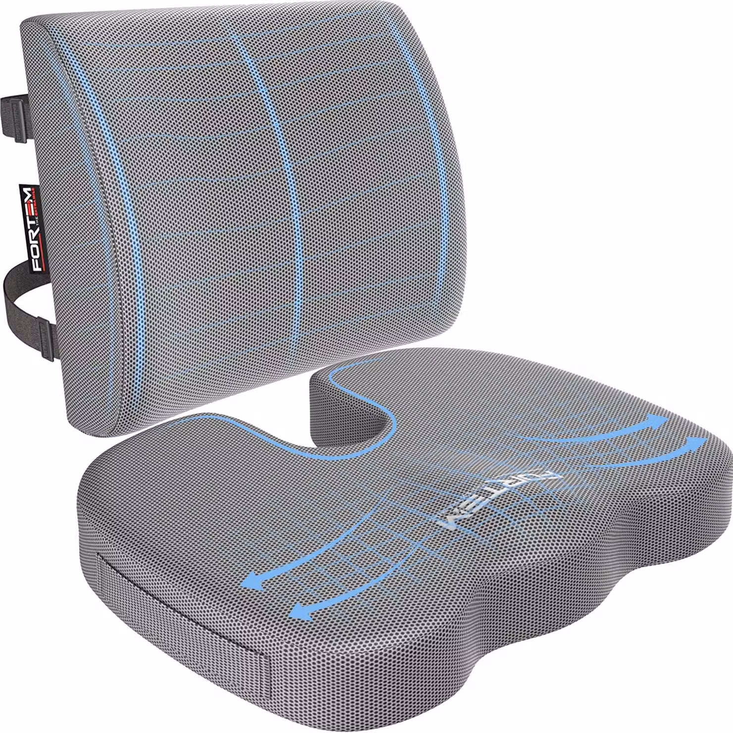 Cuscino per la schiena e supporto lombare per sedia da ufficio, in memory foam