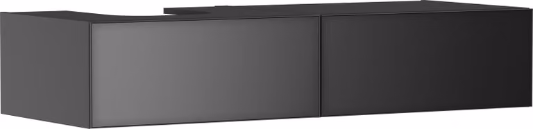 hansgrohe Xevolos E meuble sous lavabo, 2 tiroirs, 1 découpe à gauche, 1370x550x275mm, pour console avec vasque à poser, 54321770, 54321770