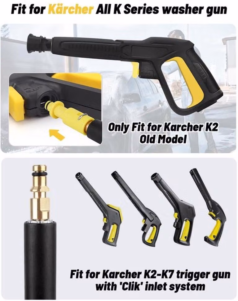 Tubo di ricambio da 10 metri - Tubo ad alta pressione - Raccordo rapido M22 (14 mm) - Adatto per i modelli K2, K3, K4, K5, K7 - Resistente agli urti - Duraturo