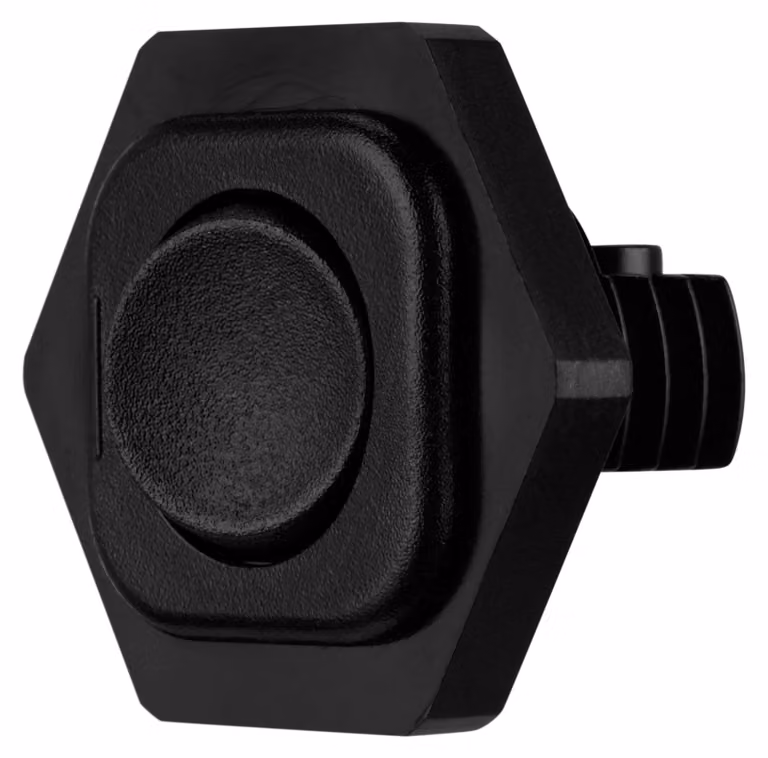 Interruttore a levetta da incasso, unipolare, nero, 230 V, 6 A, diametro 22 mm