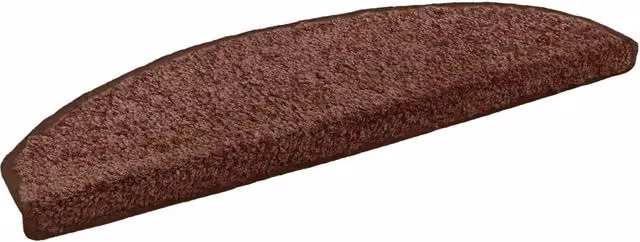 Tappetini per scale autoadesivi vidaXL in polipropilene marrone, antiscivolo e fonoassorbente, 15 pezzi, L: 80 cm x P: 24,5 cm x H: 3,5 cm