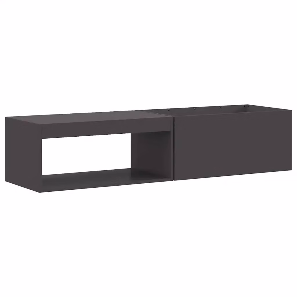 Braciere vidaXL in acciaio nero per legna L: 160 cm, P: 45 cm, H: 35 cm – 2