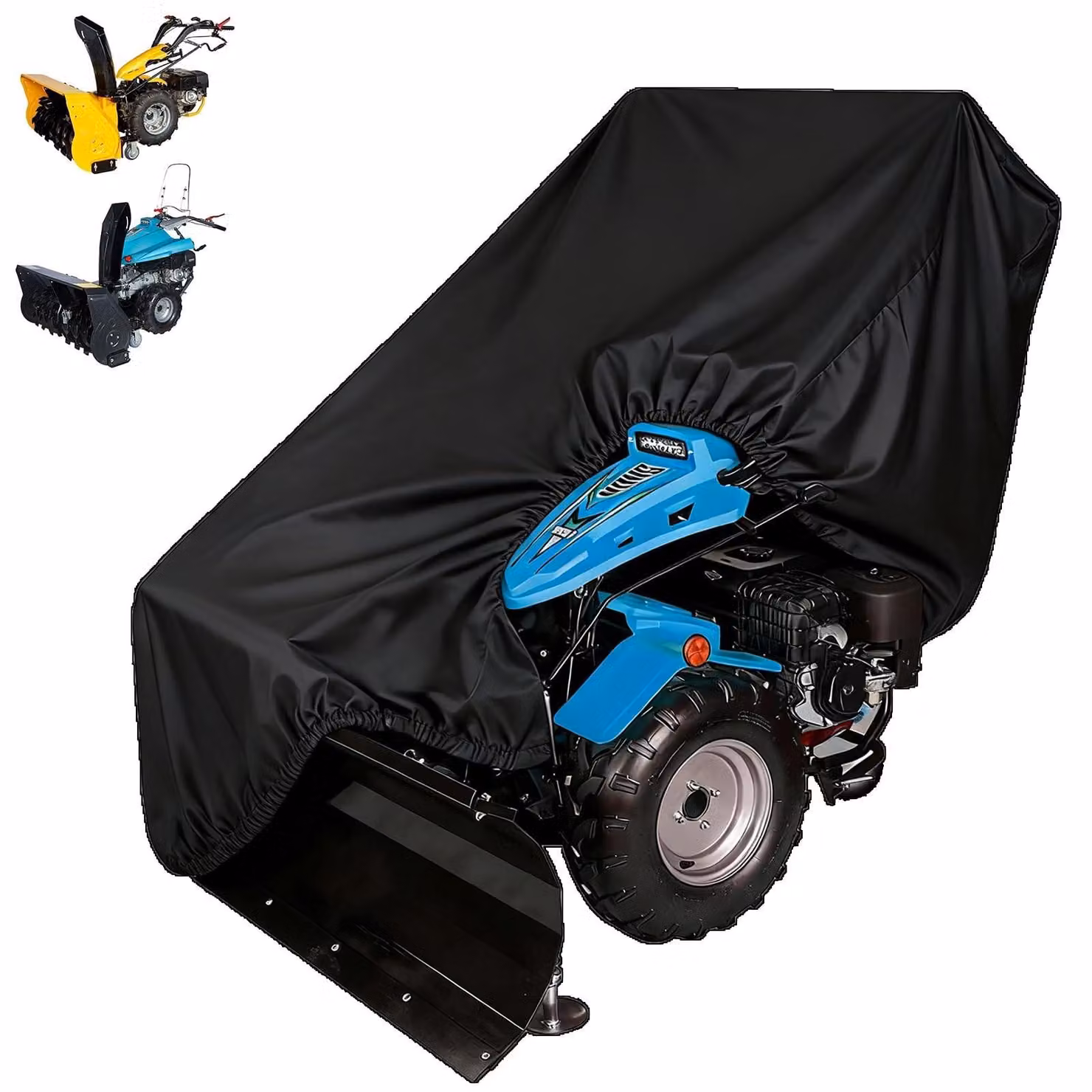 Omgoods - Telo protettivo impermeabile - Spazzaneve - Protezione UV - Poliestere 210D resistente - Resistente al vento - Con cordino e borsa per il trasporto (84 x 153 x 115 cm) - Copertura protettiva