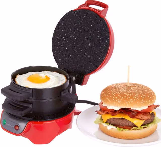 Macchina per hamburger Proficook 600 W colore rosso in plastica