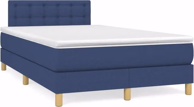 Letto a Molle con Materasso e LED Blu 120x190 cm in Tessuto 3270122