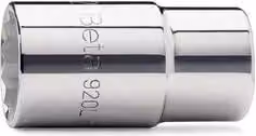 Chiave a bussola Beta 1/2" con bocca poligonale lunga da 19 mm in colore argento