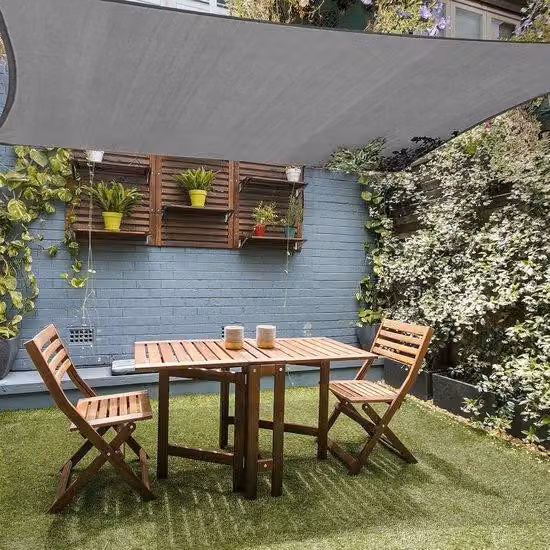 Tenda da sole rettangolare - Protezione UV - 2 pezzi - Grigio - HDPE - 2 x 3 m