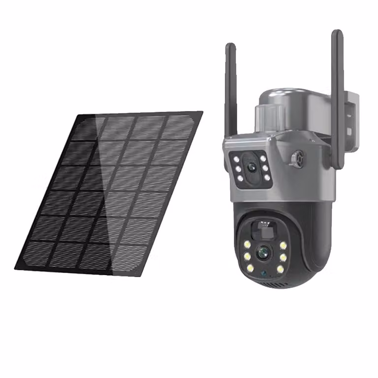 telecamera di sicurezza solare PTZ da 8MP, lunga durata della batteria, visione notturna migliorata, WIFI con aggiunta di scheda 128G