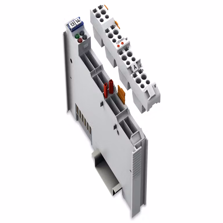 Morsetto di uscita analogico a 4 canali WAGO 753-553, 0-20 mA, grigio chiaro